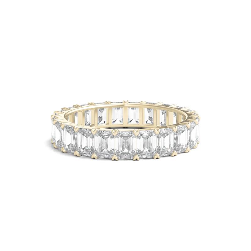 Lab Grown Emerald-Cut Diamond Eternity Band in 14K Yellow Gold &#40;4 ct. tw.&#41;  – Image 1 of 3