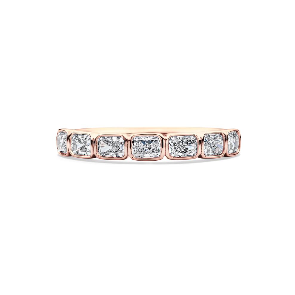 Lab Grown Diamond Radiant-Cut Bezel-Set Anniversary Band in 10K Rose Gold (1 ct. tw.) – Image 1 of 4