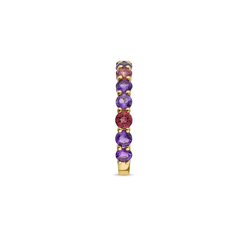 Amethyst and Pink Topaz Ring in 10K Yellow Gold – Image 3 of 4