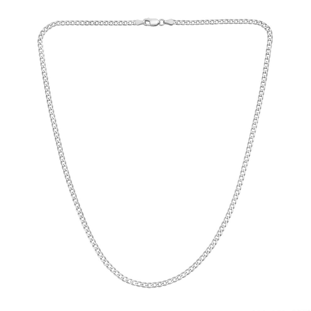 Curb Chain Necklace in Sterling Silver, 18" – Image 3 of 3
