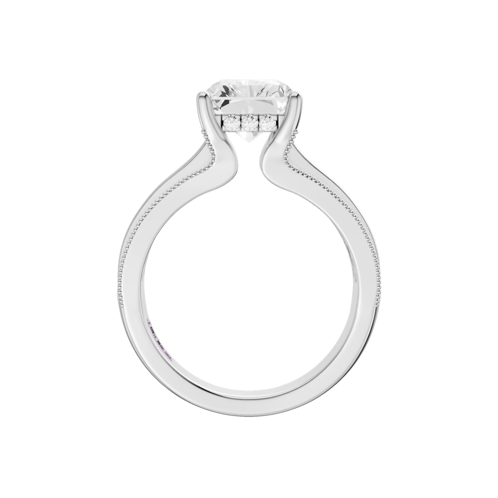 Lab Grown Diamond Radiant-Cut Center Engagement Ring in 14K White Gold (3 3/4 ct. tw.) – Image 4 of 5