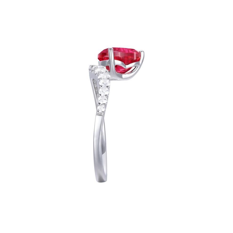 Heart-Shaped Lab-Created Ruby and Lab-Created White Sapphire Box Set in Sterling Silver – Image 8 of 8