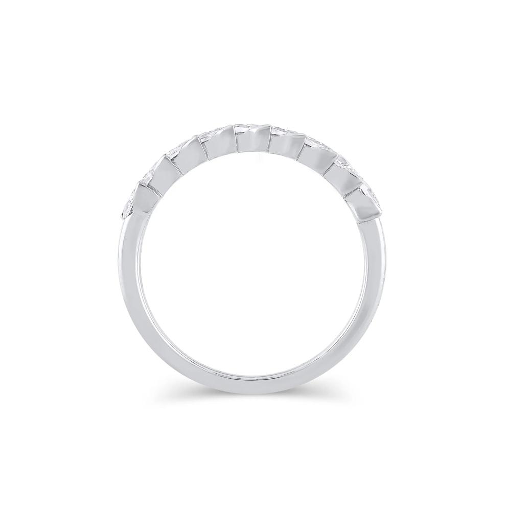 Lab Grown Diamond Marquise Slant Anniversary Band in 10K White Gold (1 ct. tw.) – Image 2 of 3