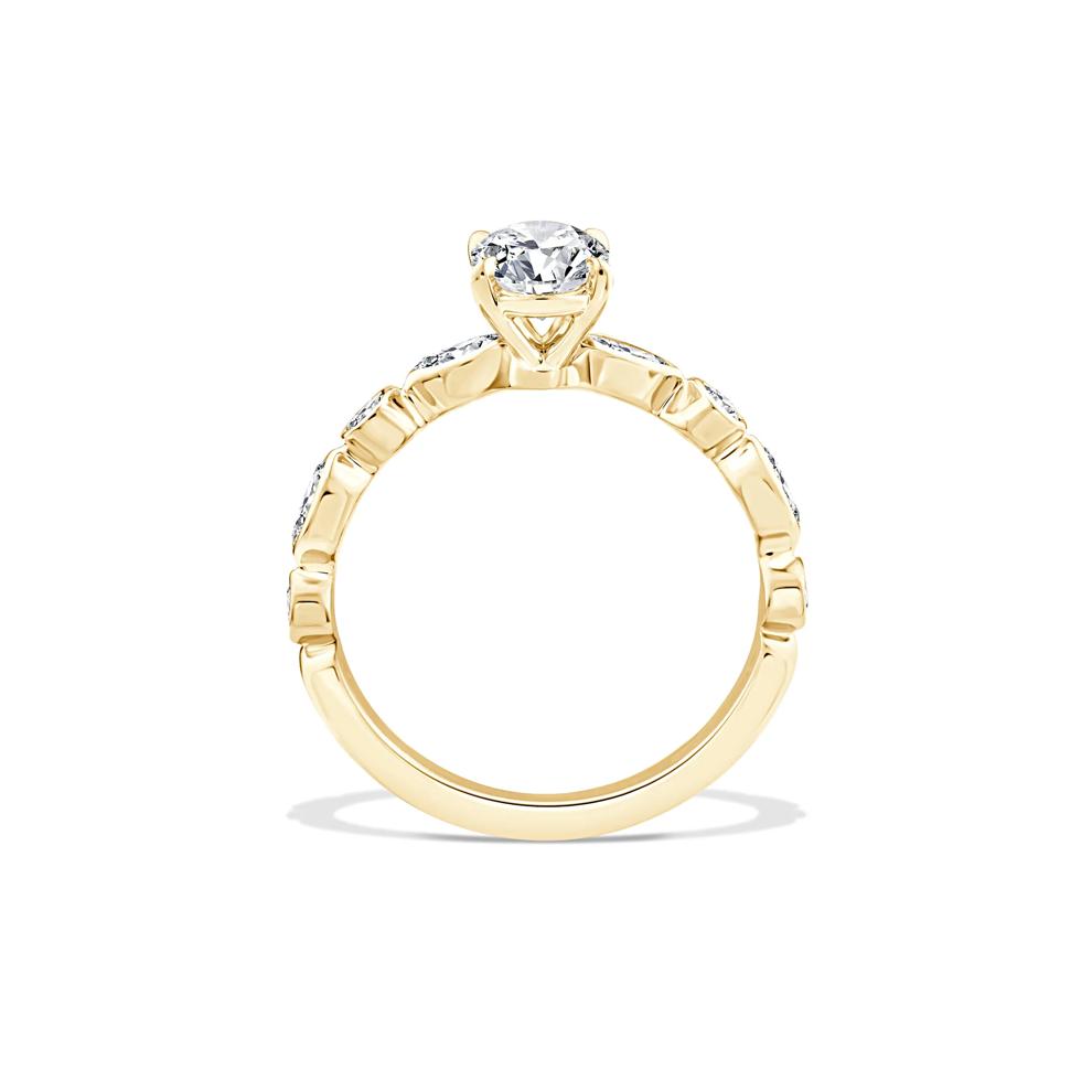 Lab Grown Diamond Oval Center Engagement Ring in 10K Yellow Gold (1 3/8 ct. tw.) – Image 2 of 4