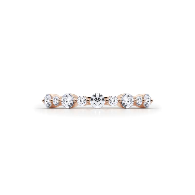Lab Grown Diamond Shared-Prong Anniversary Band in 14K Rose Gold &#40;1/2 ct. tw.&#41; – Image 1 of 6