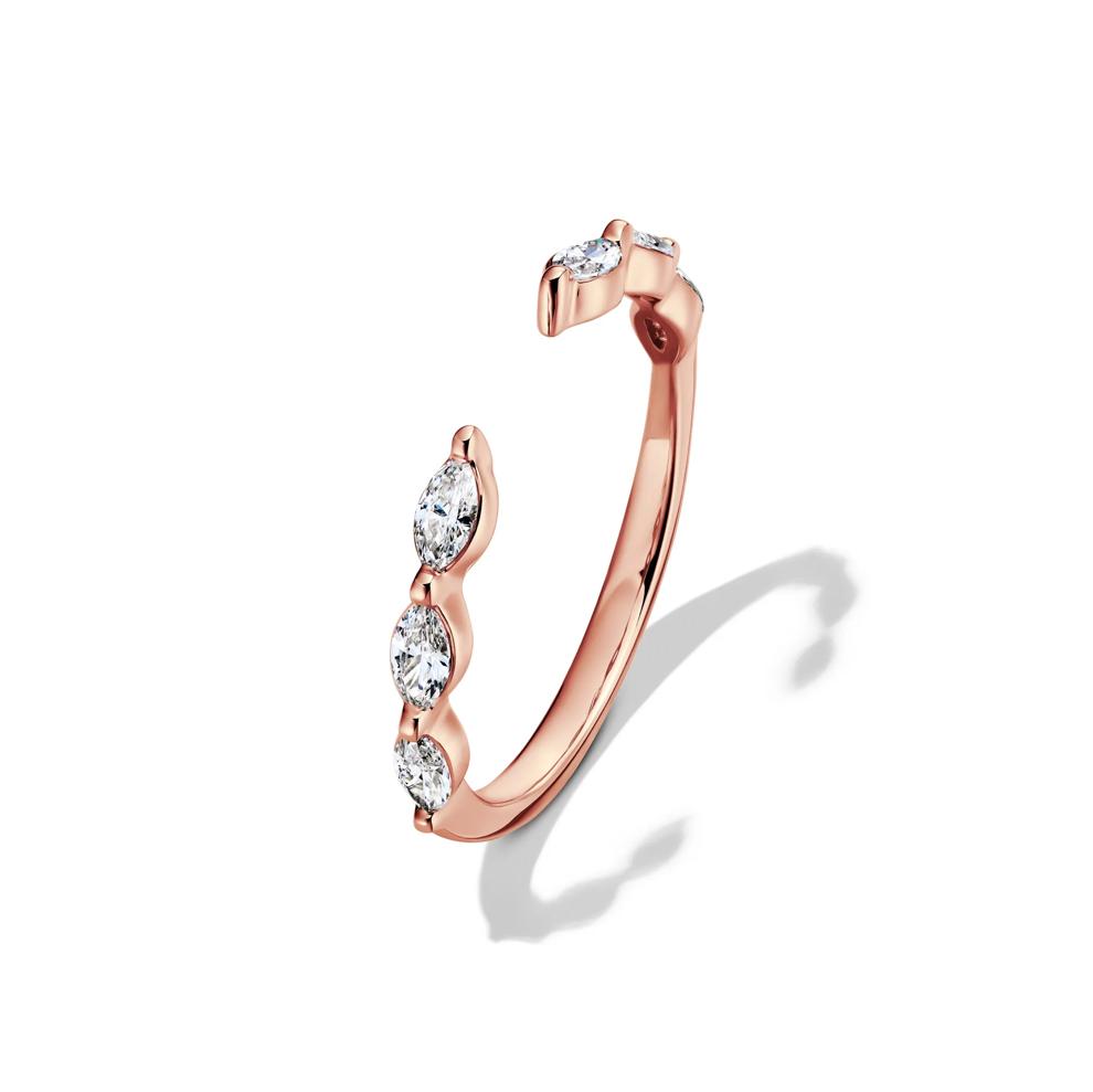 Lab Grown Diamond Open Stack Anniversary Band in 14K Rose Gold (3/8 ct. tw.) – Image 4 of 4