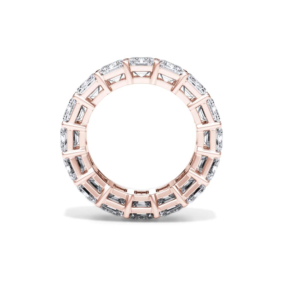 Lab Grown Diamond Emerald-Cut Eternity Band in 18K Rose Gold (12 ct. tw.) – Image 2 of 4