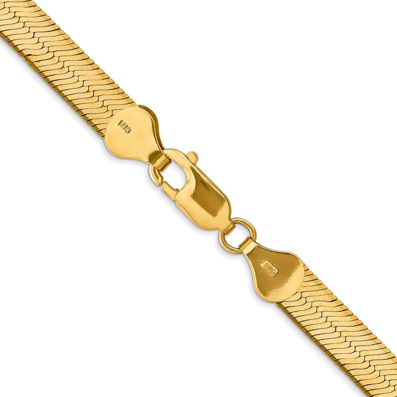 Herringbone Chain in 14k yellow gold, 6.5mm, 22&rdquo; – Image 3 of 4
