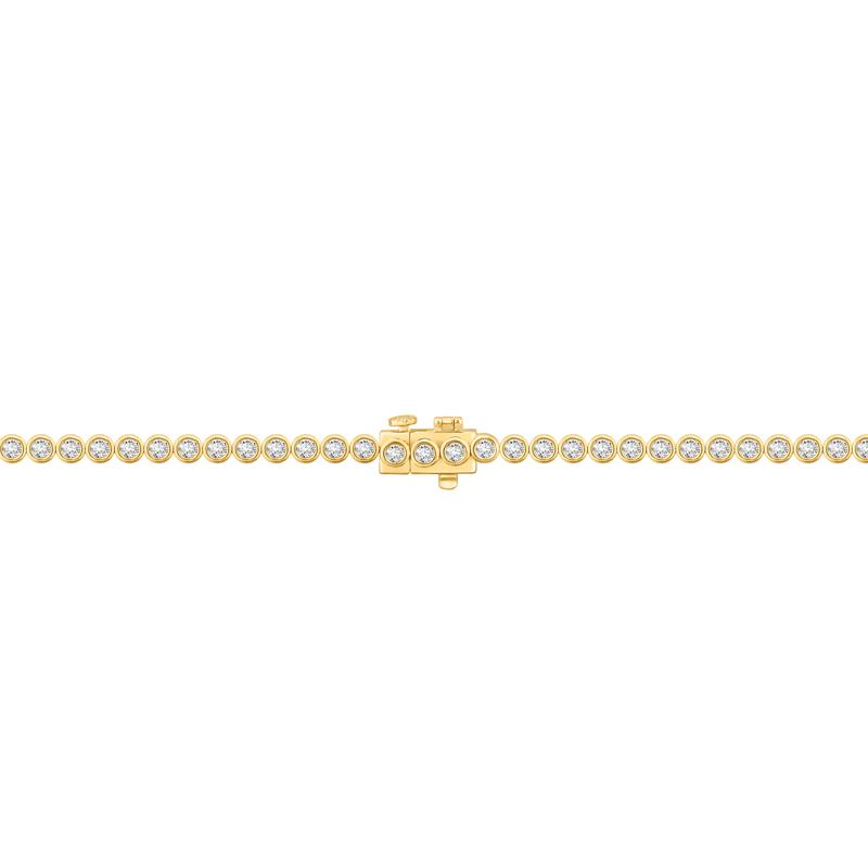 Lab Grown Diamond Bezel-Set Riviera Necklace in 14K Yellow Gold &#40;7 ct. tw.&#41; – Image 2 of 2
