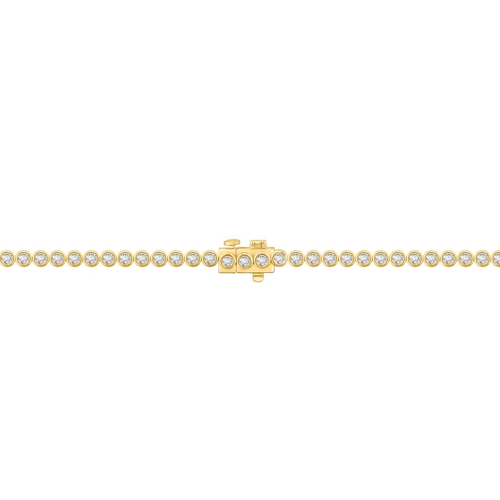 Lab Grown Diamond Bezel-Set Riviera Necklace in 14K Yellow Gold (7 ct. tw.) – Image 2 of 2