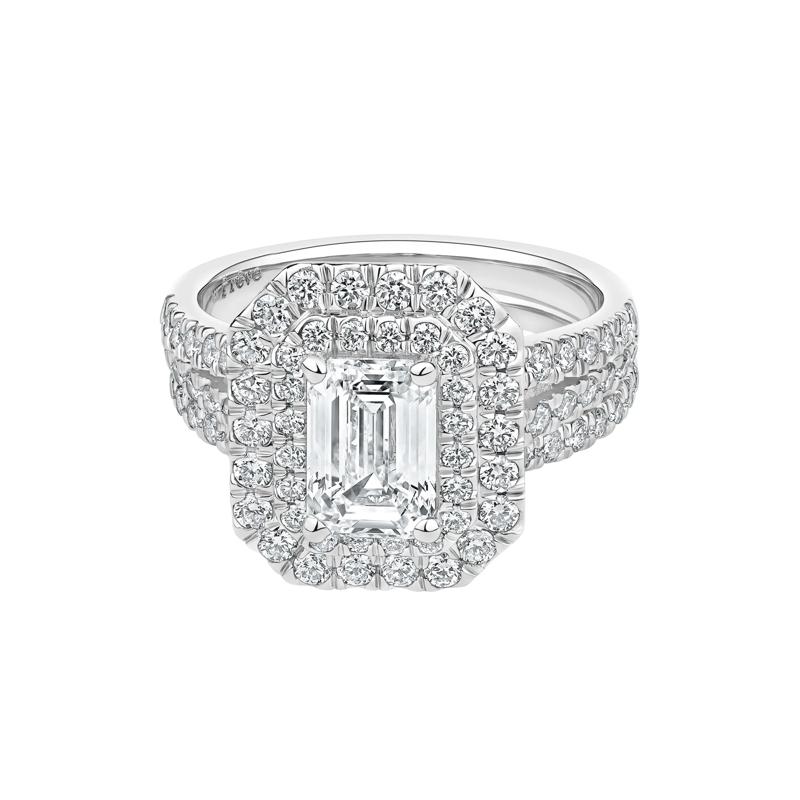 Samantha Lab Grown Diamond Engagement Set in 14K White Gold &#40;3 ct. tw.&#41; – Image 4 of 5