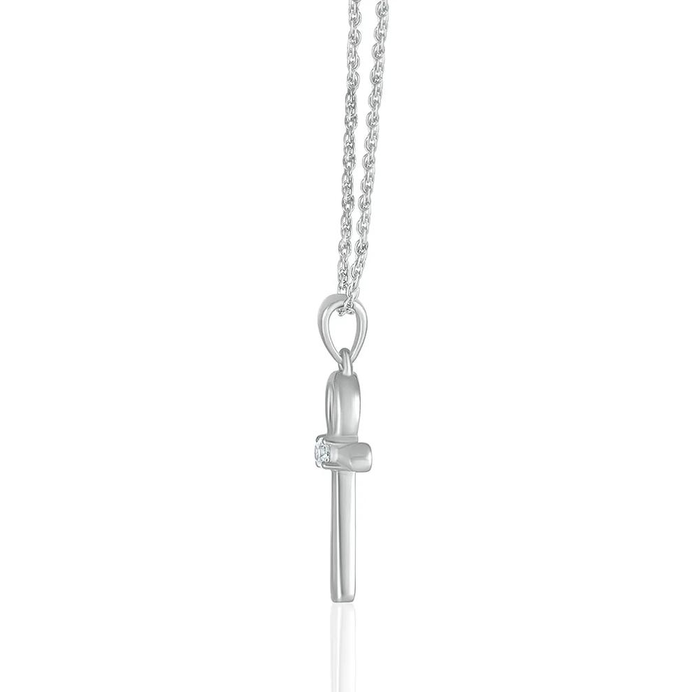 Ankh Pendant with Diamond Accent in 10K White Gold – Image 2 of 2