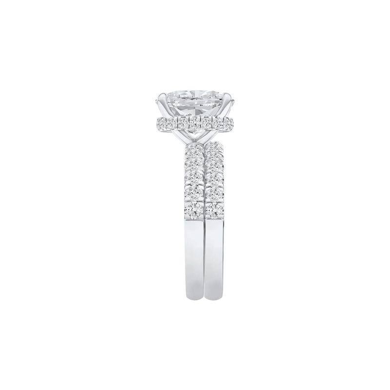 Lab Grown Diamond Elongated Cushion-Cut Bridal Set in 14K White Gold &#40;5 ct. tw.&#41; – Image 3 of 5