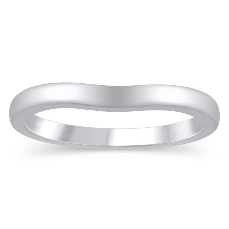 Contour Wedding Band in 14K White Gold – Image 1 of 3