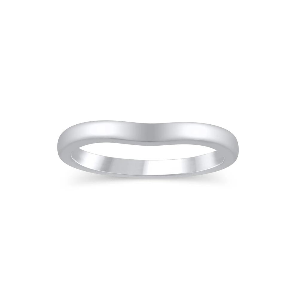 Contour Wedding Band in 14K White Gold – Image 1 of 3