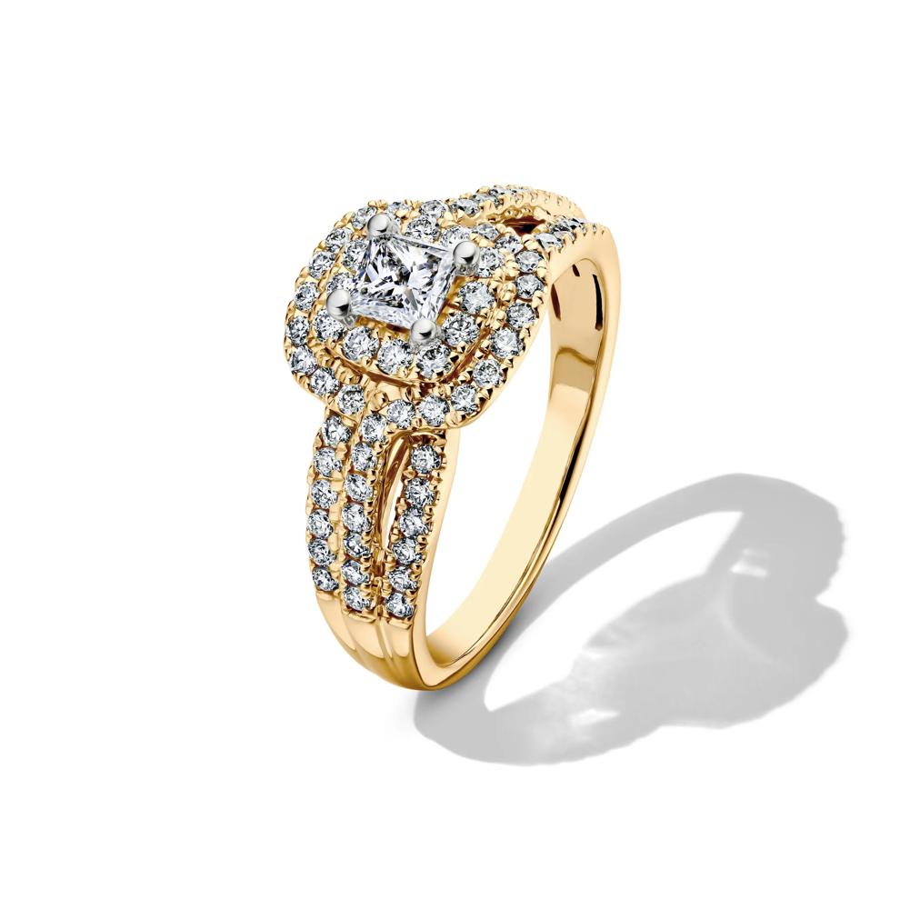 Diamond Double Halo Engagement Ring in 14K Yellow Gold (1 ct. tw.) – Image 4 of 4