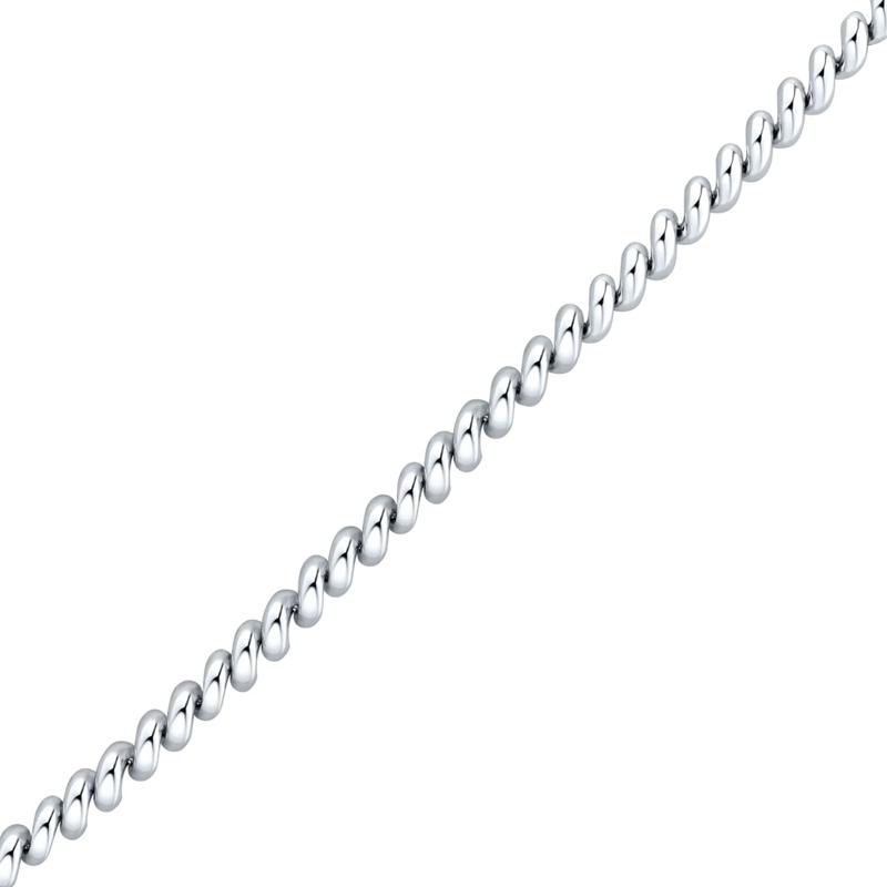 San Marco Chain Necklace in Sterling Silver, 3.2MM, 18" – Image 2 of 3