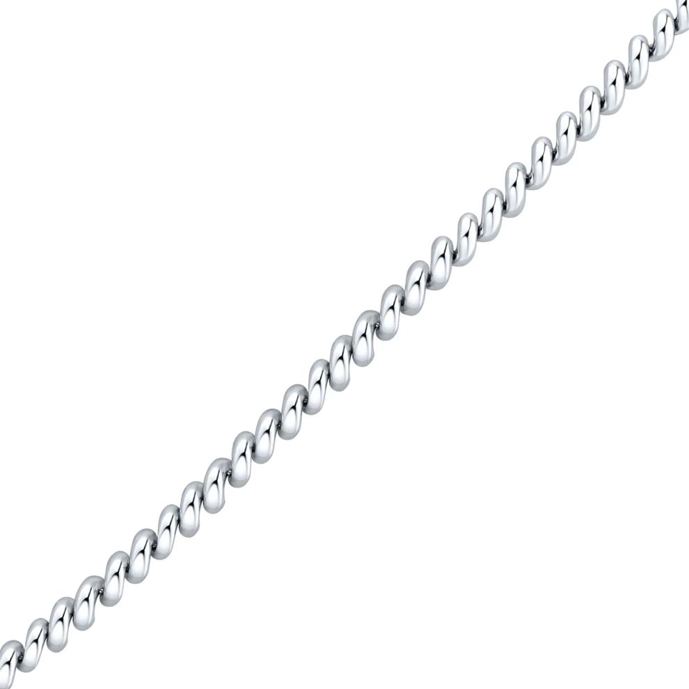 San Marco Chain Necklace in Sterling Silver, 3.2MM, 18" – Image 2 of 3