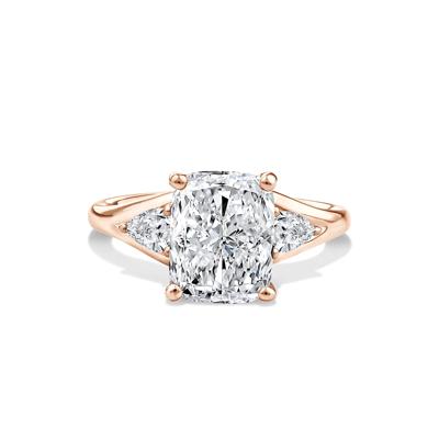 Lab Grown Diamond Three-Stone Engagement Ring in 14K Rose Gold (3 1/2 ct. tw.)