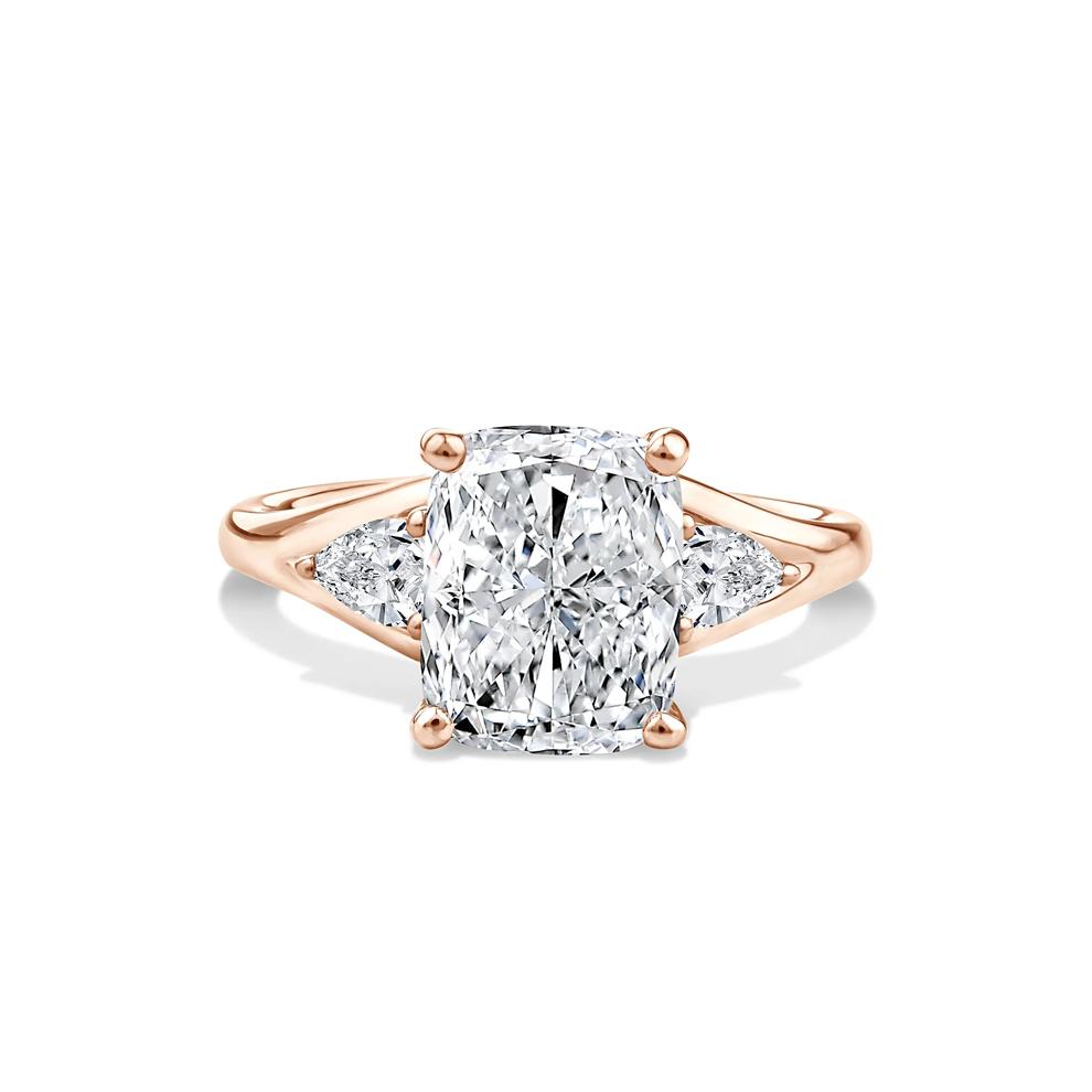 Lab Grown Diamond Three-Stone Engagement Ring in 14K Rose Gold (3 1/2 ct. tw.) – Image 1 of 4