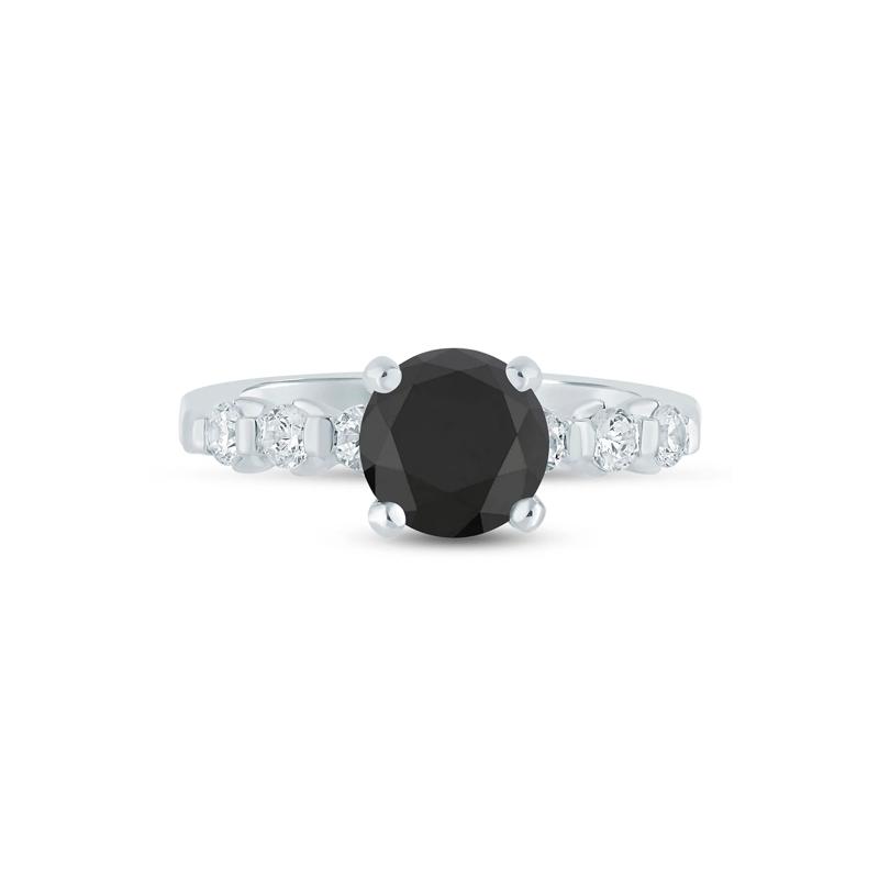 Black Diamond Engagement Ring in 14K White Gold &#40;2 3/8 ct. tw.&#41; – Image 1 of 3
