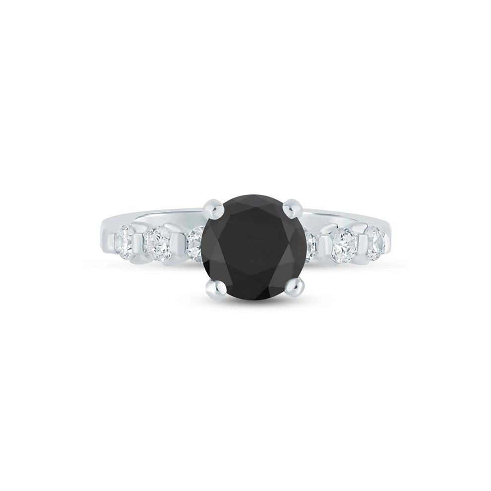 Black Diamond Engagement Ring in 14K White Gold (2 3/8 ct. tw.) – Image 1 of 3