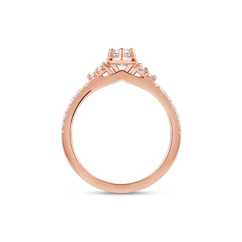 Marquise Diamond Engagement Ring in 14K Rose Gold &#40;3/4 ct. tw.&#41; – Image 2 of 4