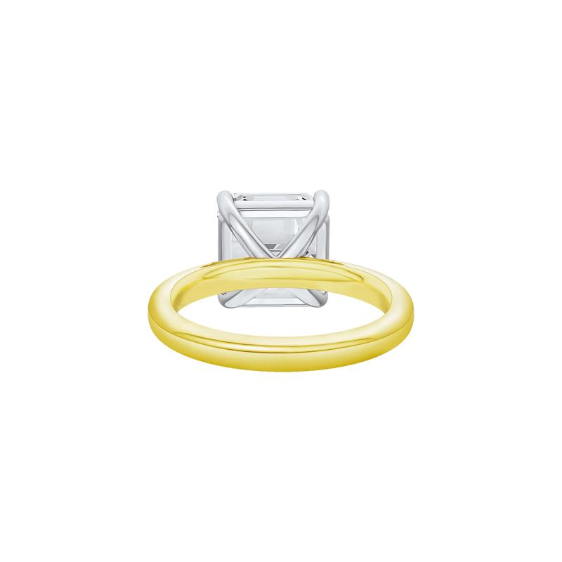 Lab Grown Diamond Asscher-Cut Solitaire Engagement Ring in 14K Yellow &amp; White Gold &#40;5 ct.&#41; – Image 4 of 4