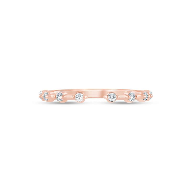 Diamond Bamboo Open Band in 14K Rose Gold &#40;1/7 ct. tw.&#41; – Image 1 of 3