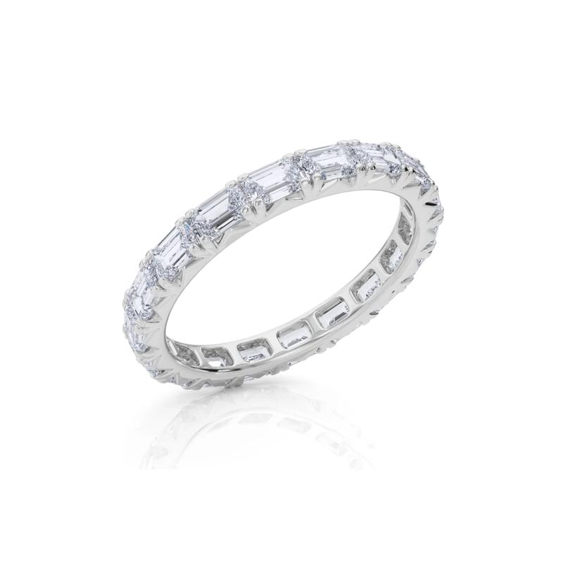 Emerald-Cut Eternity Band in 14K White Gold &#40;2 1/7 ct. tw.&#41; – Image 3 of 4
