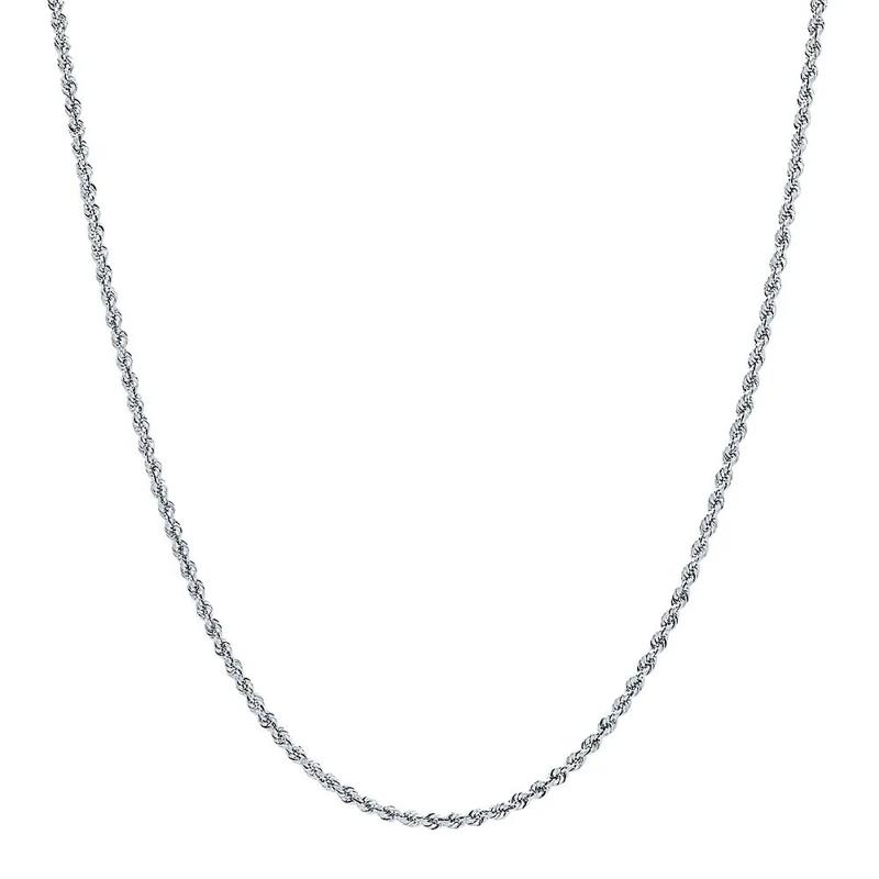 Hollow Rope Chain in 14K White Gold, 18&quot; – Image 1 of 2