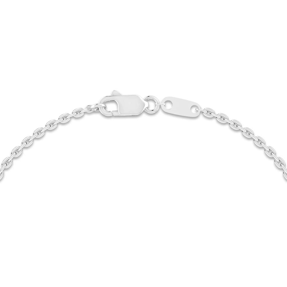 Lab Grown Diamond Invisible Set Five-Stone Smile Necklace in 14K White Gold (1 ct. tw.) – Image 2 of 4