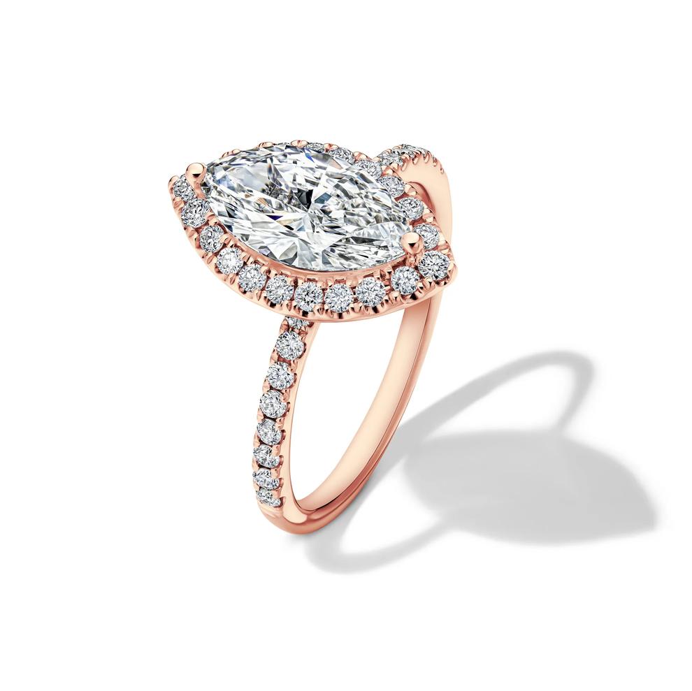 Lab Grown Diamond Marquise-Cut Halo Engagement Ring in 14K Rose Gold (2 ct. tw.) – Image 4 of 4