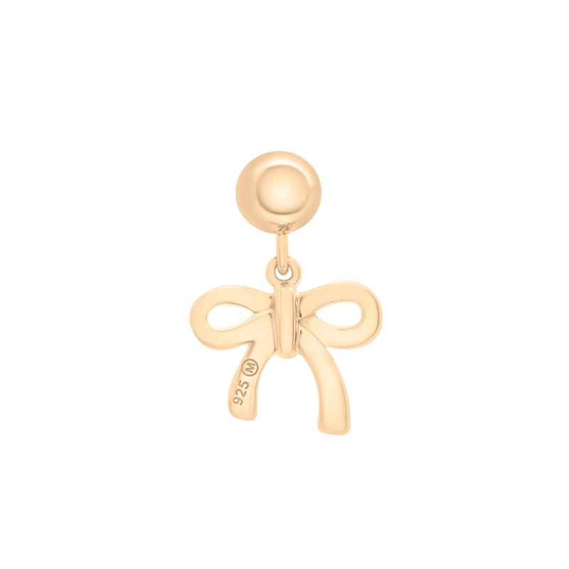 Bow Bead Charm in Vermeil – Image 3 of 3