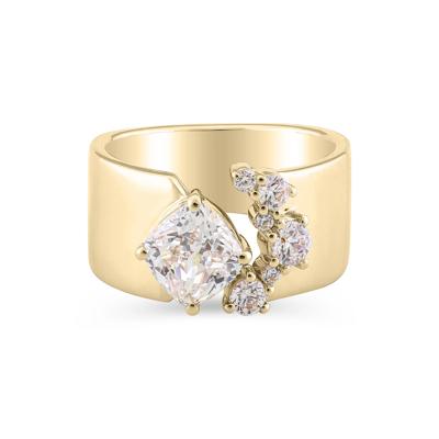 Lab Grown Diamond Cushion-Cut Band in 14K Yellow Gold (1 1/2 ct. tw.)