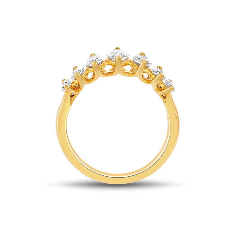 Lab Grown Diamond Marquise Band in 14K Yellow Gold (2 ct. tw.) – Image 2 of 3