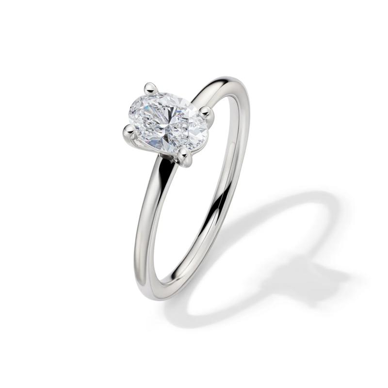 Lab Grown Diamond Oval Solitaire Engagement Ring in 14k White Gold &#40;3/4 ct.&#41; – Image 4 of 4