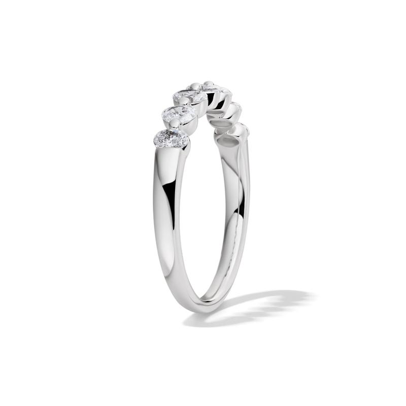 Lab Grown Diamond Seven-Stone Shared-Prong Band in 14K White Gold &#40;1/2 ct. tw.&#41;  – Image 3 of 4