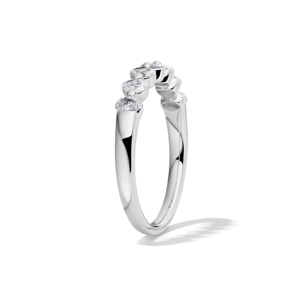 Lab Grown Diamond Seven-Stone Shared-Prong Band in 14K White Gold (1/2 ct. tw.)  – Image 3 of 4