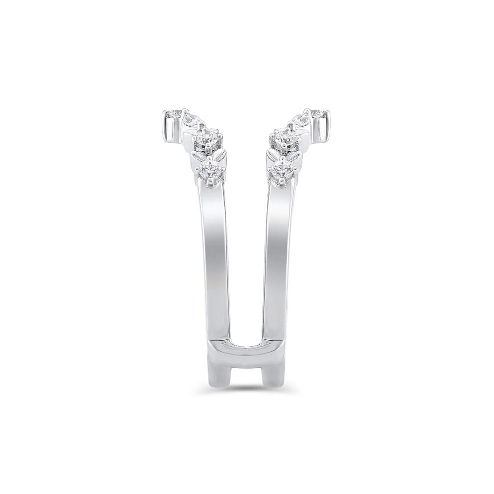 Lab Grown Diamond Round &amp; Marquise  Insert in 14K White Gold (1/3 ct. tw.) – Image 3 of 3