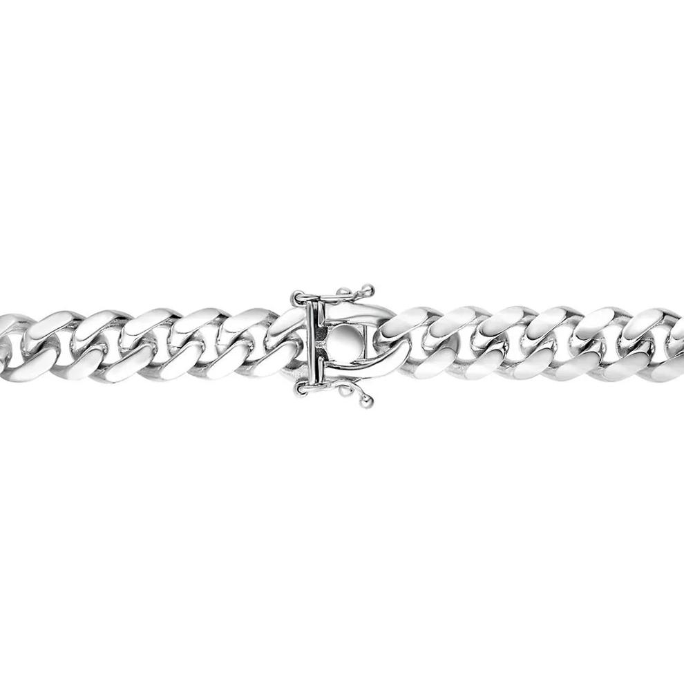Men's Miami Cuban Link Chain in Sterling Silver, 24" – Image 2 of 3