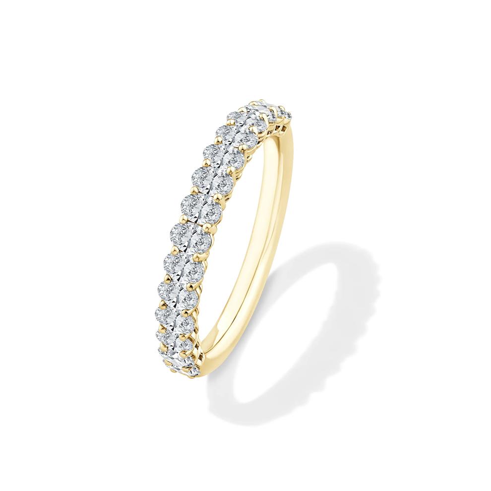 Lab Grown Diamond Oval Anniversary Band in 14K Yellow Gold (1 ct. tw.) – Image 4 of 4
