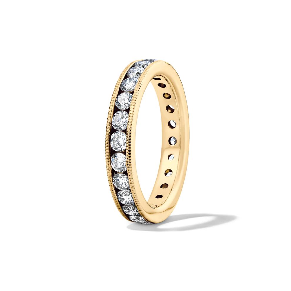 Lab Grown Diamond Channel Milgrain Eternity Band in 14K Yellow Gold (1 5/8 ct. tw.) – Image 3 of 4
