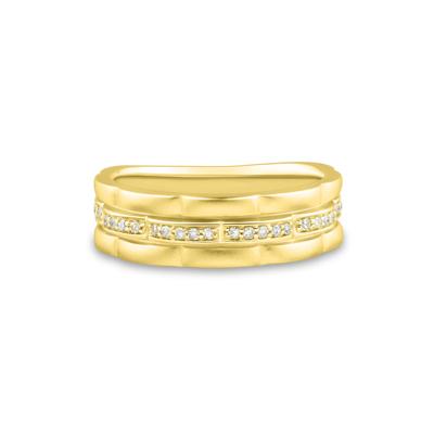 Men’s Diamond Wedding Band in 10K Yellow Gold (1/5 ct. tw.) 