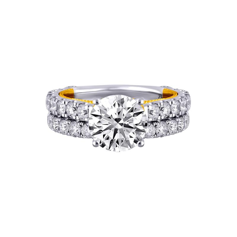 Natalia Lab Grown Diamond Bridal Set in in 14K White &amp; Yellow Gold &#40;4 ct. tw.&#41; – Image 1 of 7