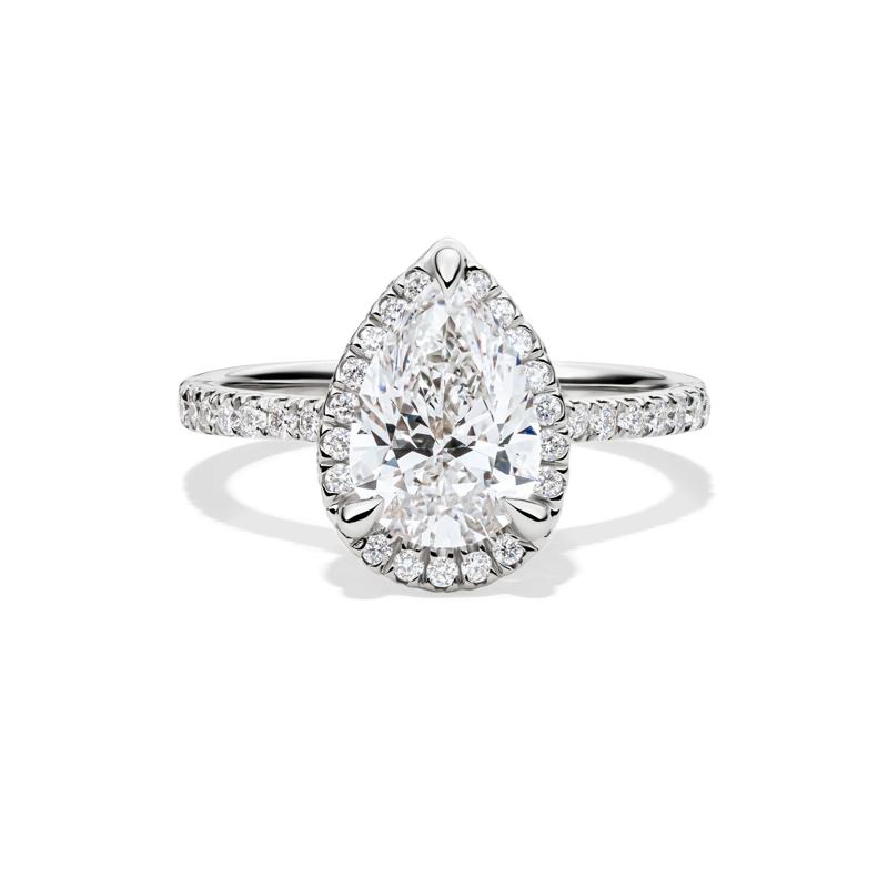 Perry Lab Grown Diamond Pear-shaped Engagement Ring in 14K White Gold &#40;2 5/8 ct. tw.&#41; – Image 1 of 6