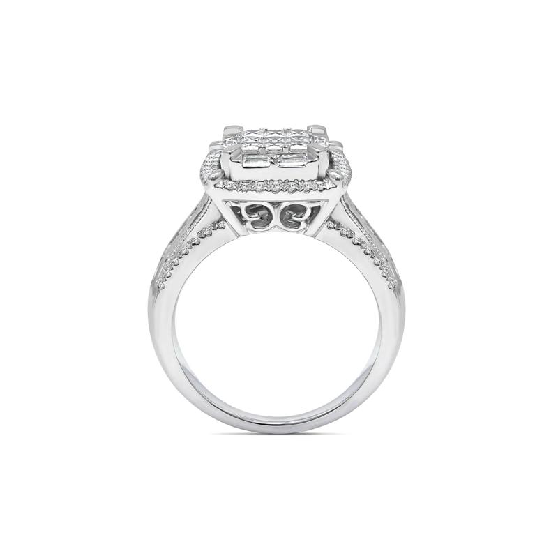 Diamond Composite Engagement Ring in 10K White Gold &#40;1 ct. tw.&#41; – Image 2 of 3