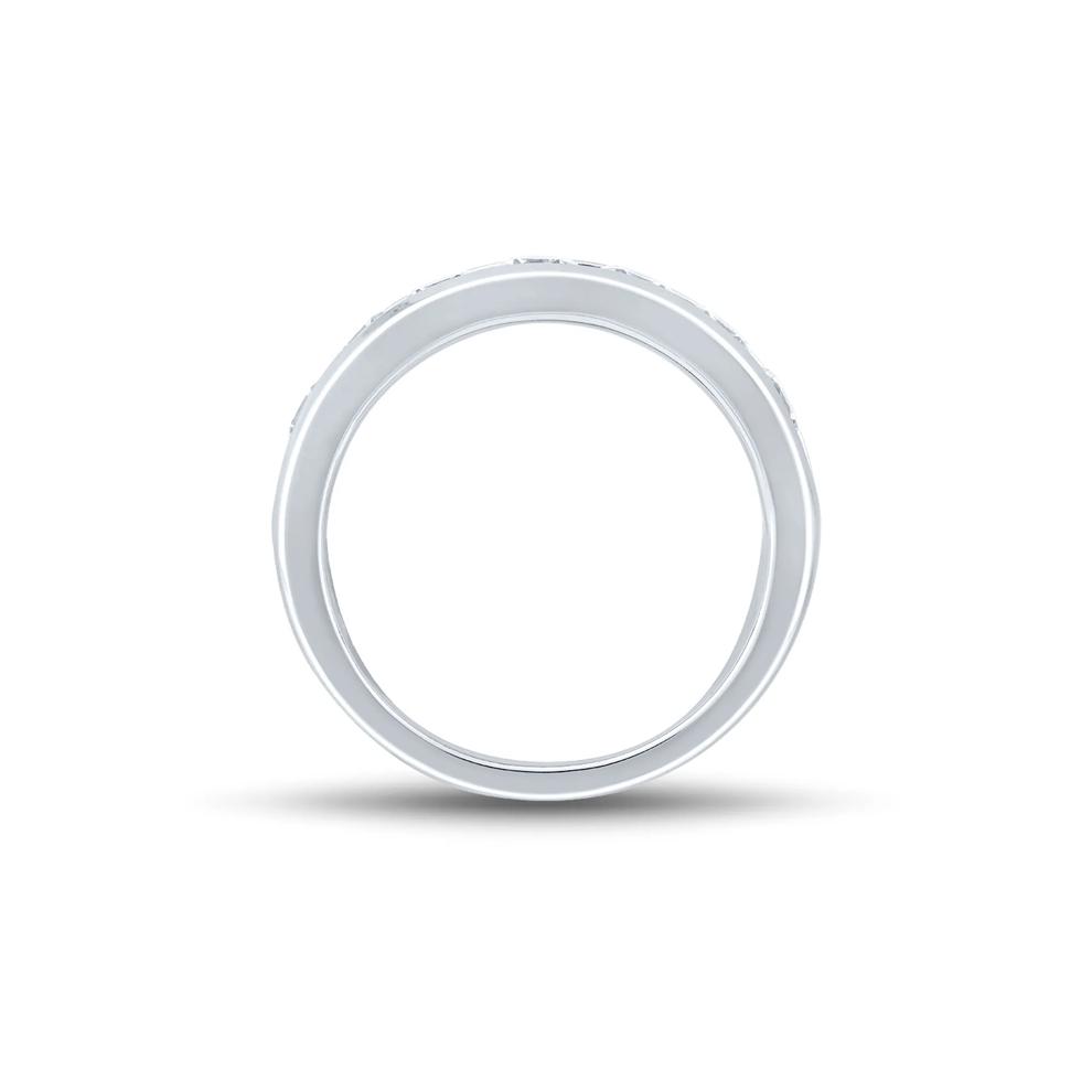 Men&rsquo;s Channel-Set Lab Grown Diamond Wedding Band in 10K White Gold (2 ct. tw.) – Image 2 of 3