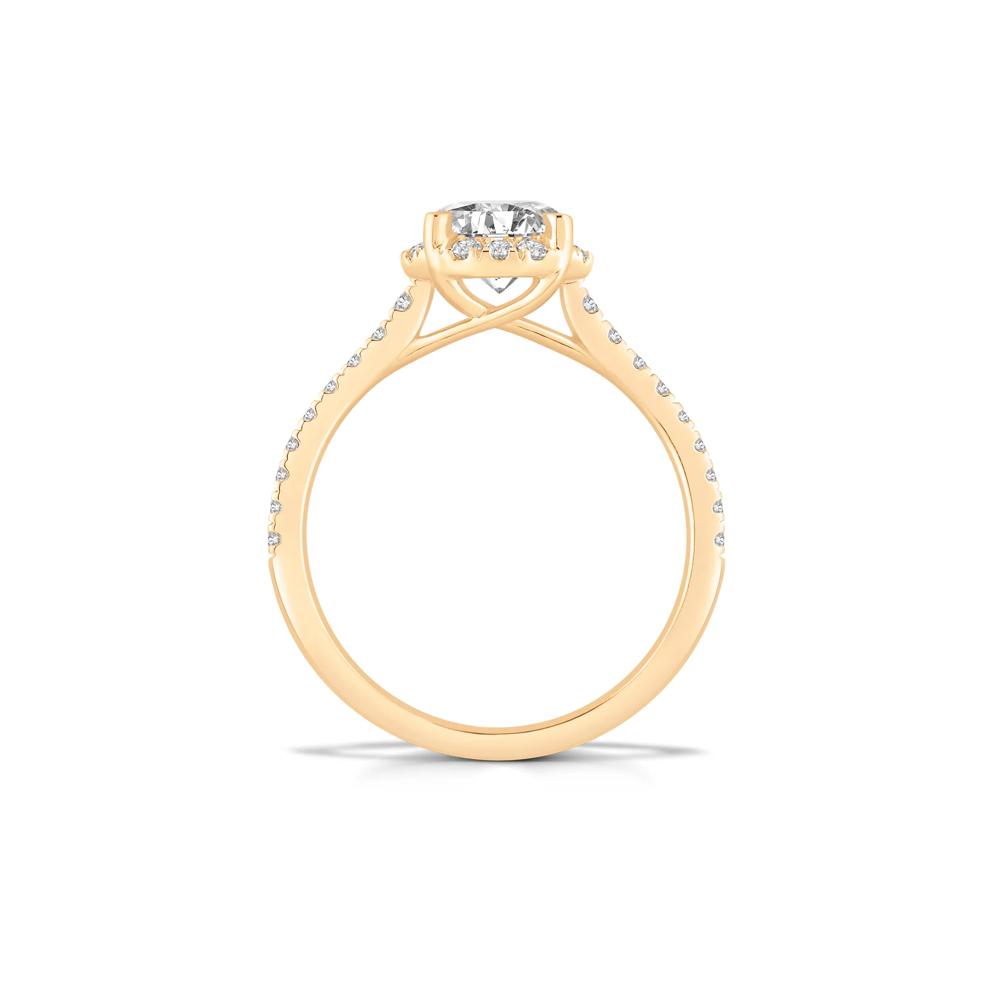 Lab Grown Diamond Halo Engagement Ring in 14K Yellow Gold (1 1/3 ct. tw.) – Image 2 of 4