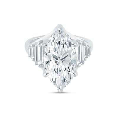 Lab Grown Diamond Marquise Engagement Ring in 18K White Gold (6 3/8 ct. tw.)
